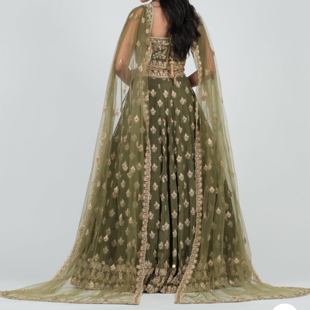 NWT Olive Grandiose Skirt from The Saree Room XS